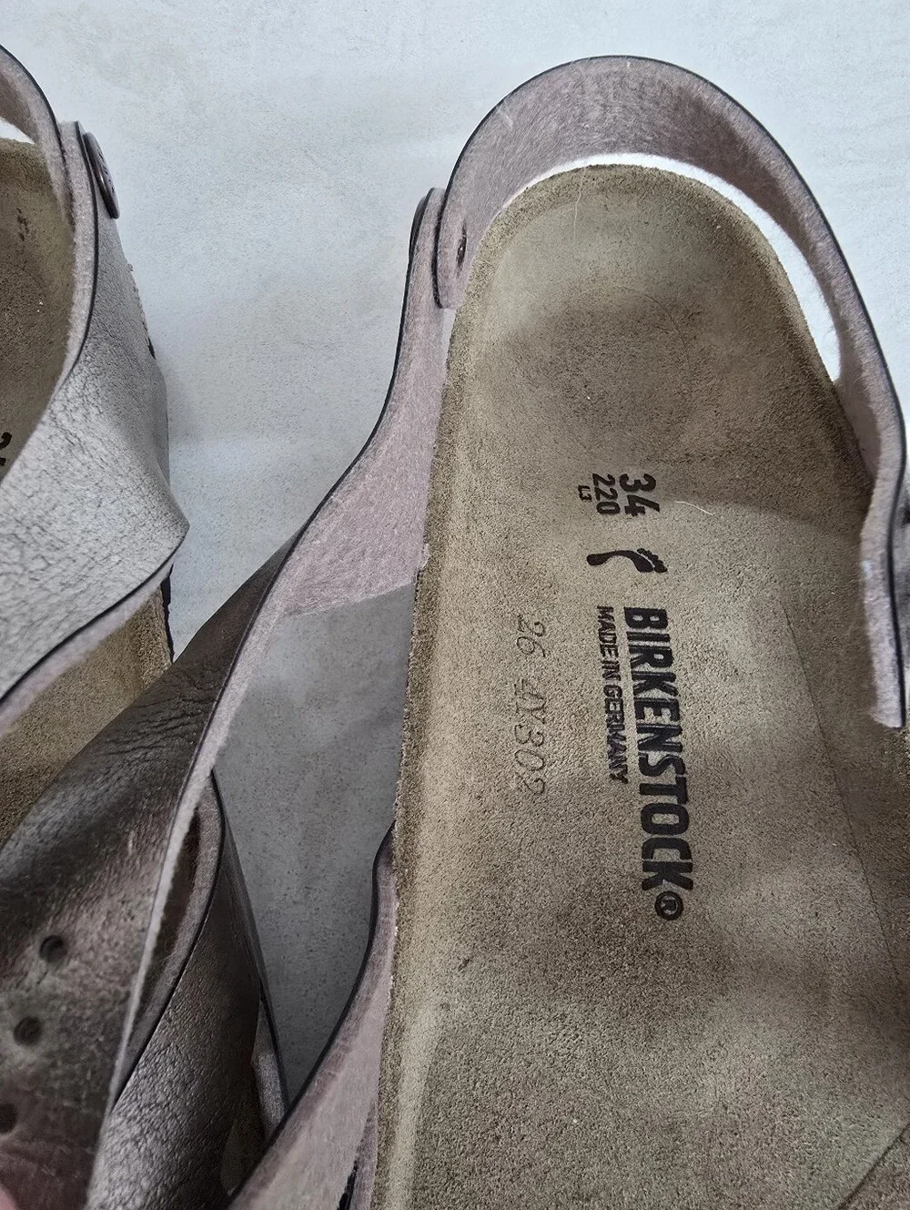 Birkenstock Rio Kids in Birko-Flor Graceful Metallic Taupe NEW Sz 34 sz 3-3.5